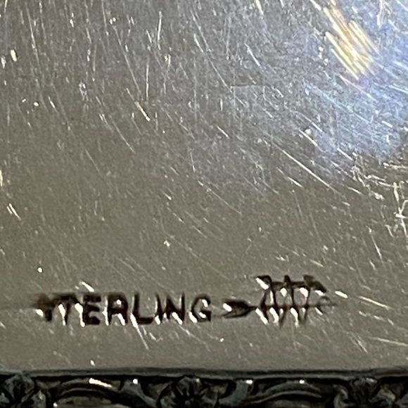 VTG. Sterling Hammered Webster Perfume Flask - Picture 4 of 6